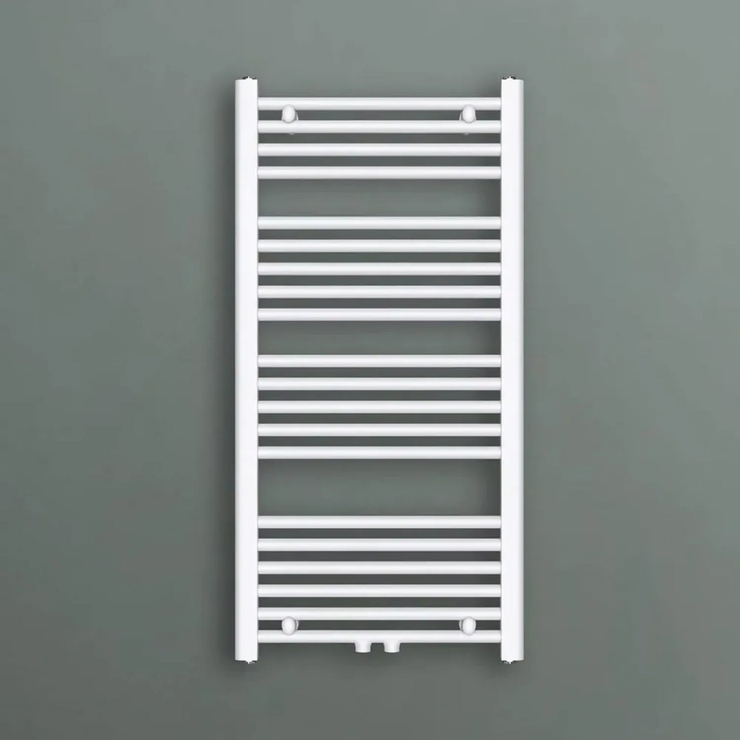 Radiateur Mural Eau Chaude 100x50cm Blanc en Acier Inoxydable