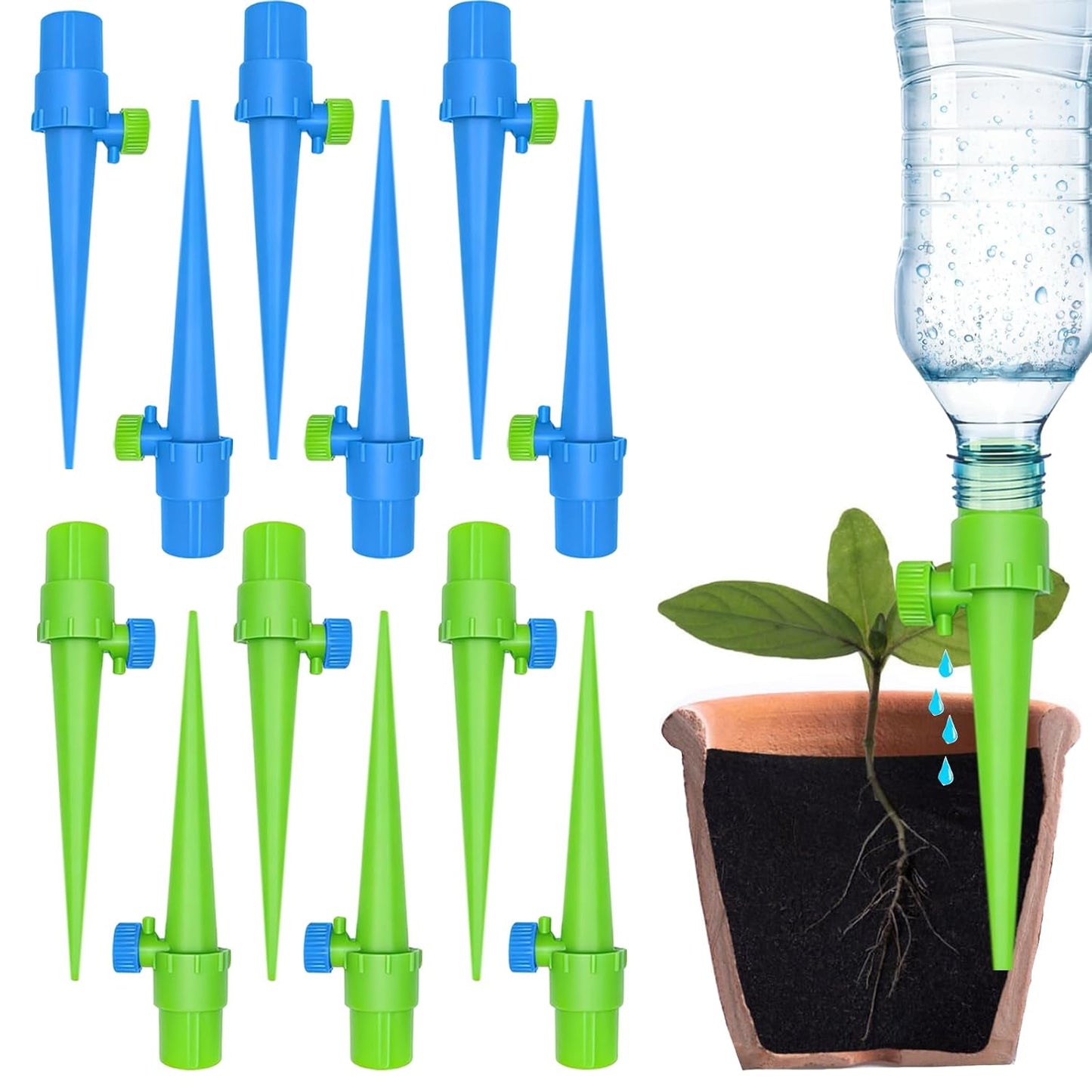 Kit d'arrosage goutte à goutte — réglable, 24 pièces, 12 pièces