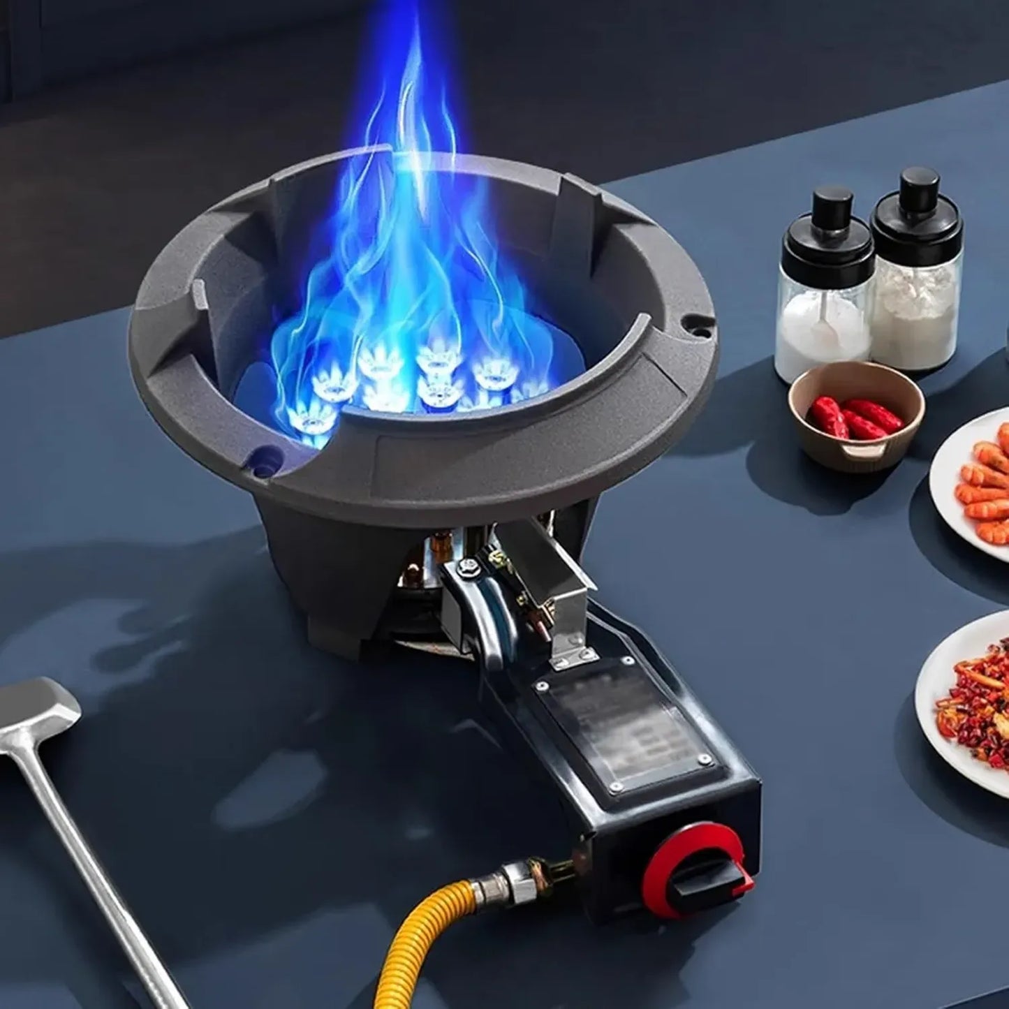 Réchaud à Gaz de Camping avec Sécurité et Allumage Électronique, 34cm