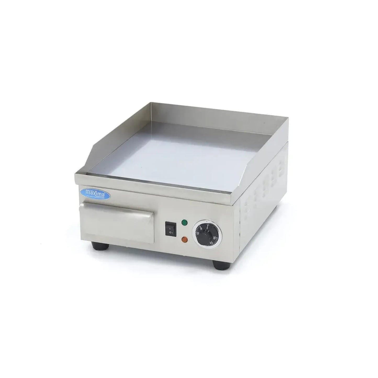 Plancha Électrique Professionnelle Maxima - Surface Lisse 36 cm - 2000 W - Anti-Éclaboussures