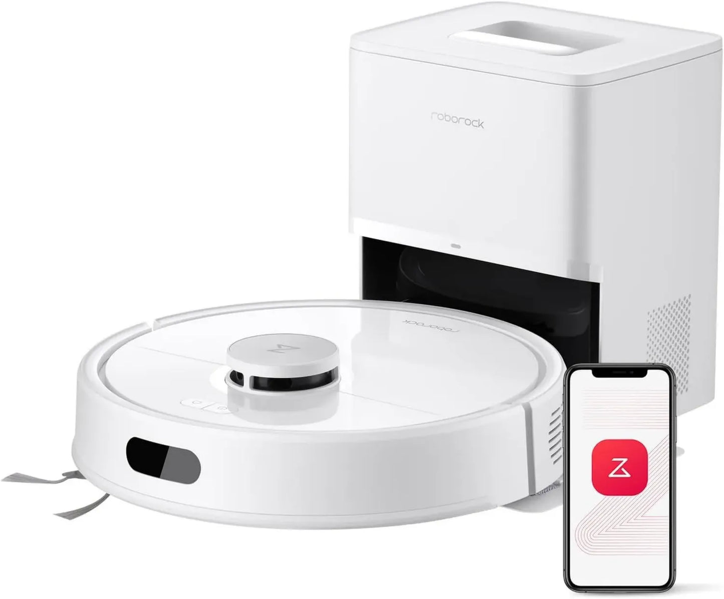 Aspirateur Robot Roborock Q7 L5+ avec Station de Vidange, 8000 Pa, Navigation LiDAR, Pour Animaux et Tapis