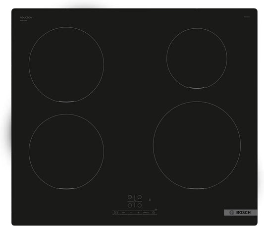 Plaque de cuisson électrique Bosch Série 4, 3 zones, 60 cm, 5700W, Noir