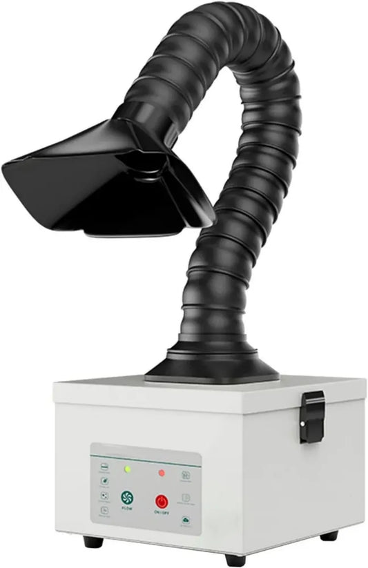 Extracteur de fumée de soudure 45 W avec filtre à charbon actif, aspirateur portable, débit 138 m³/h, fonctionnement silencieux