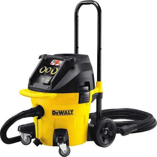 DEWALT - Aspirateur Industriel Classe M 1400W, 35L, Double Filtre et Manche Télescopique