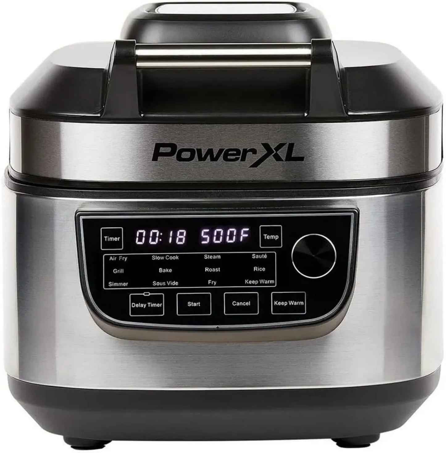 PowerXL Multicuiseur 12-en-1 avec Friteuse à Air - Rôtir, Cuire, Frire et Griller - Accessoires Lavables en Lave-Vaisselle