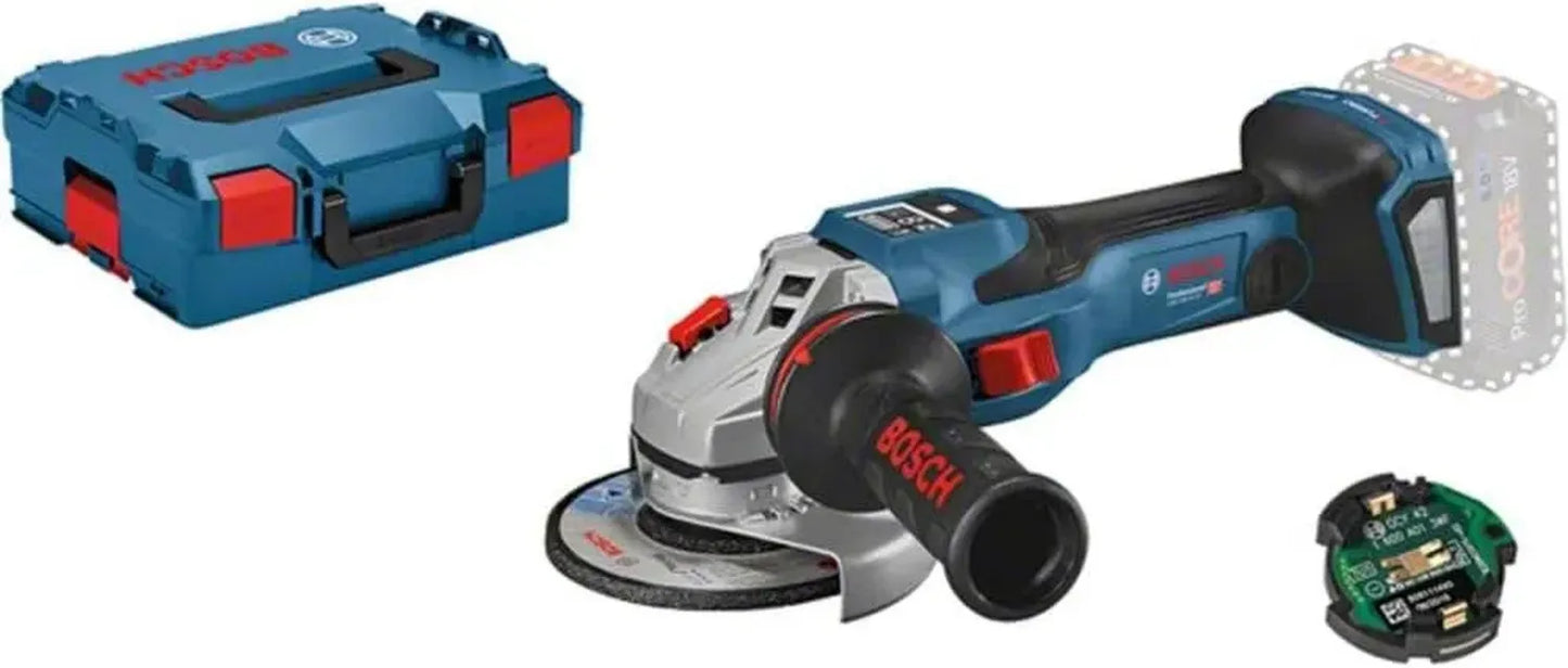 Bosch Meuleuse Angulaire BITURBO 18V GWS 18V-15 SC avec Accessoires et Coffret L-BOXX