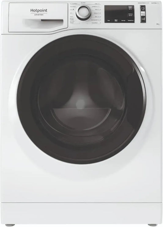 Hotpoint Lave-linge 9kg avec Moteur Inverter et Technologie ActiveCare, Économie d'Énergie, Programme Vapeur - Blanc