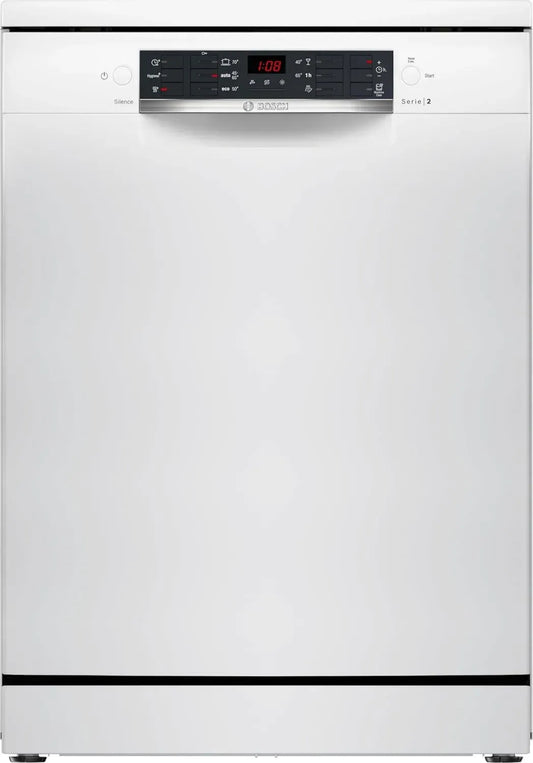 Lave-vaisselle Bosch Série 2, 60 cm, Blanc, Pose libre
