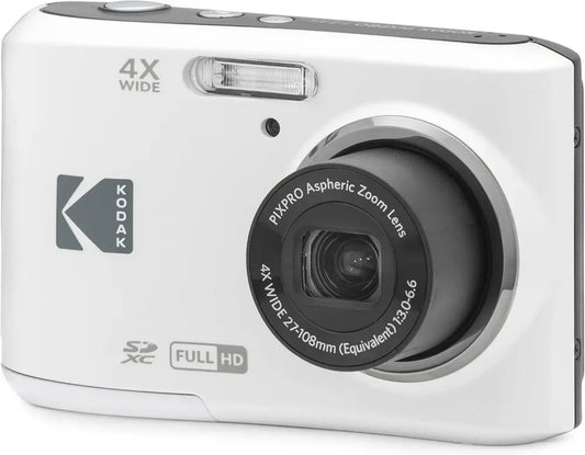 Appareil Photo Numérique Compact KODAK Pixpro FZ45, 16 MP, Vidéo HD 720p, Coloris Noir et Blanc