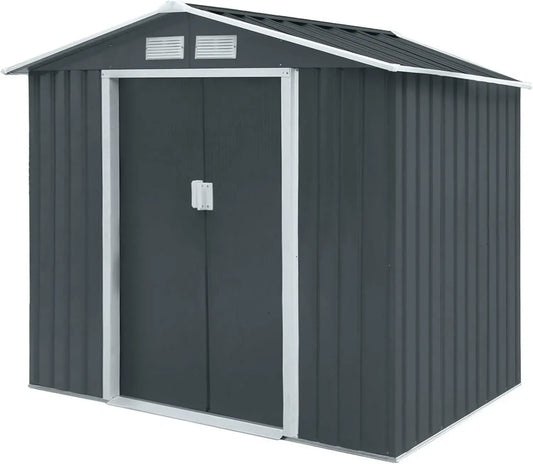 Abri de Jardin en Métal HATTORO S100 XL - Tailles Variées, Couleur Anthracite